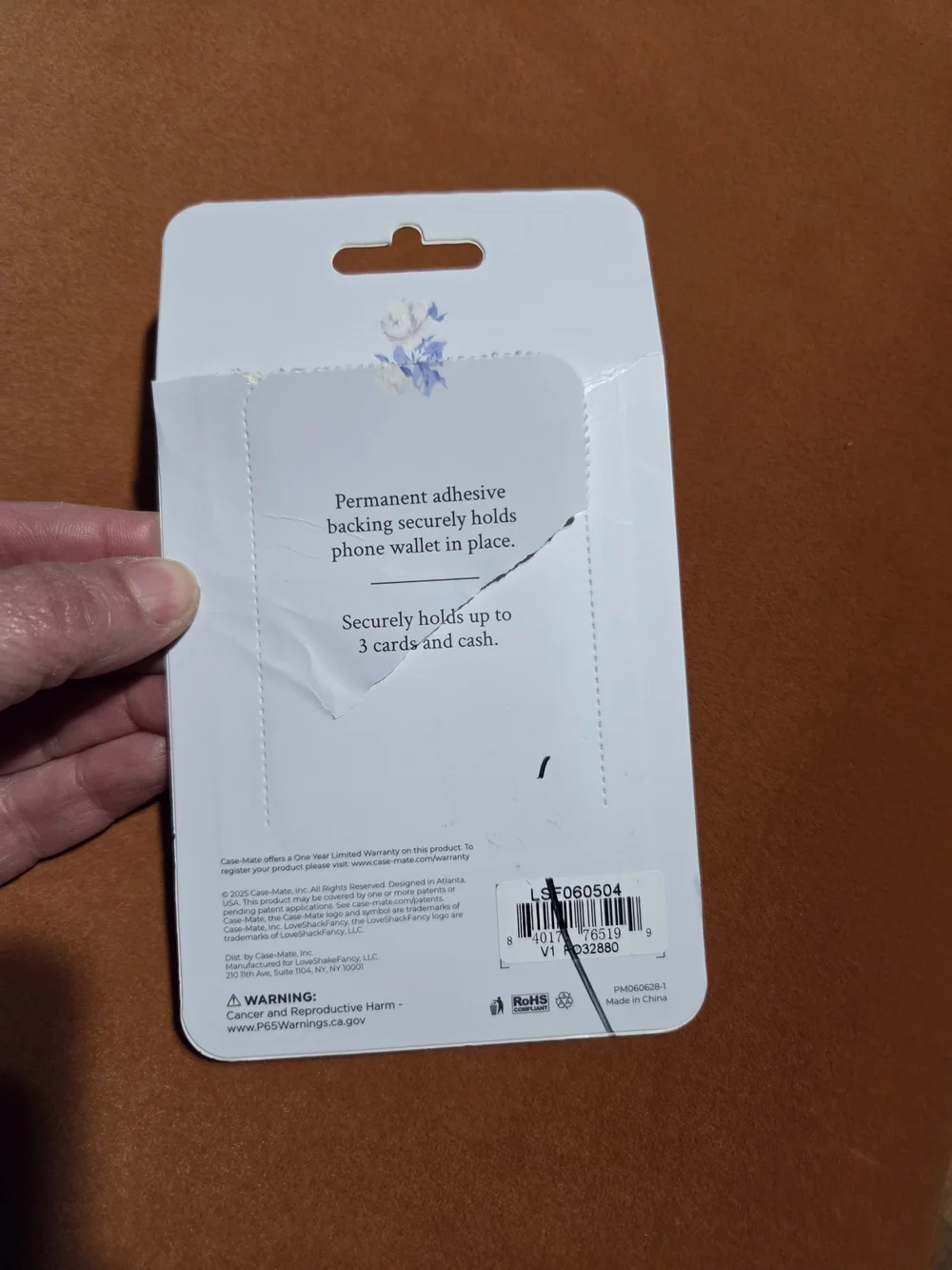 LoveShackFancy X Target Case Mate Adhesive Bow Cardholder - Whisper Blue